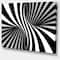 Designart - Black and White Spiral - Abstract Canvas Art Print
